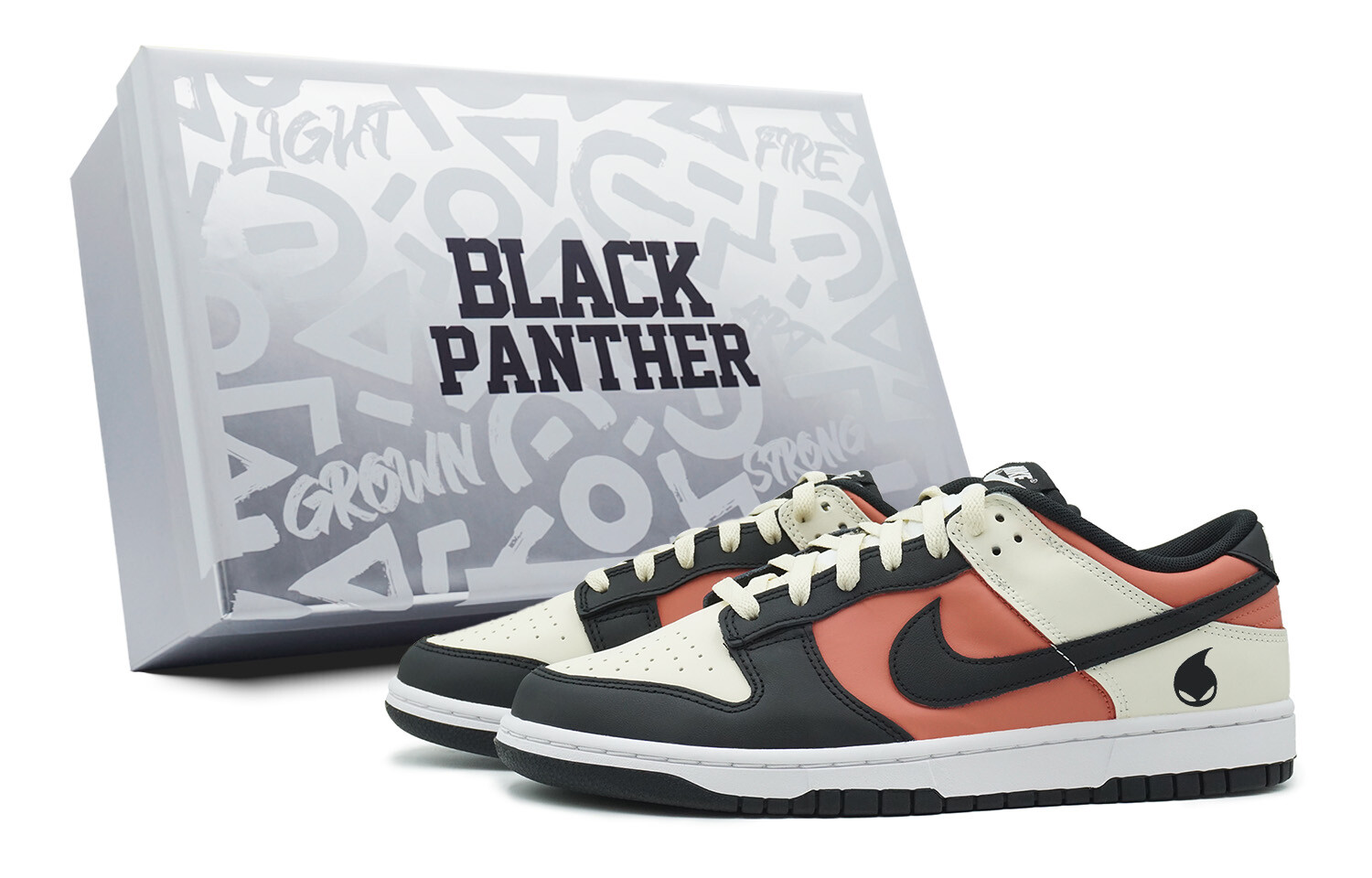 

Кроссовки Nike Dunk Skateboarding Shoes Men Low-top Black/red/beige, черный
