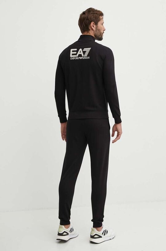 

Хлопковый спортивный костюм EA7 Emporio Armani, черный