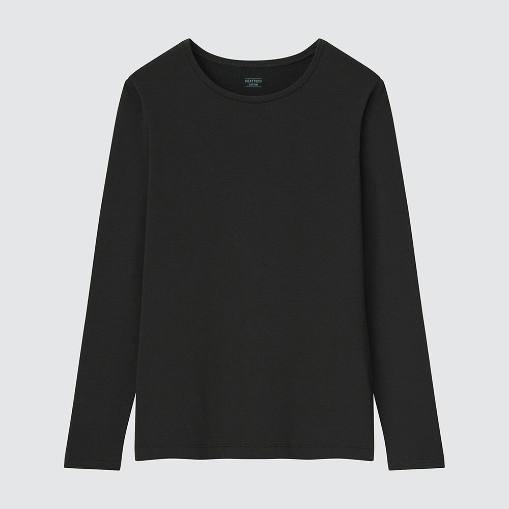 

Женская футболка Uniqlo Duo Shu Nuan HEATTECH с круглым вырезом, черный