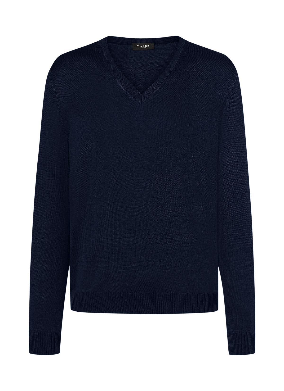 Пуловер März V Superwash Classic Fit, темно синий