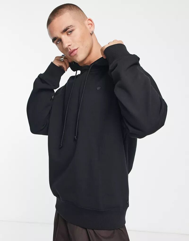 

Черная нейлоновая толстовка с логотипом adidas Originals