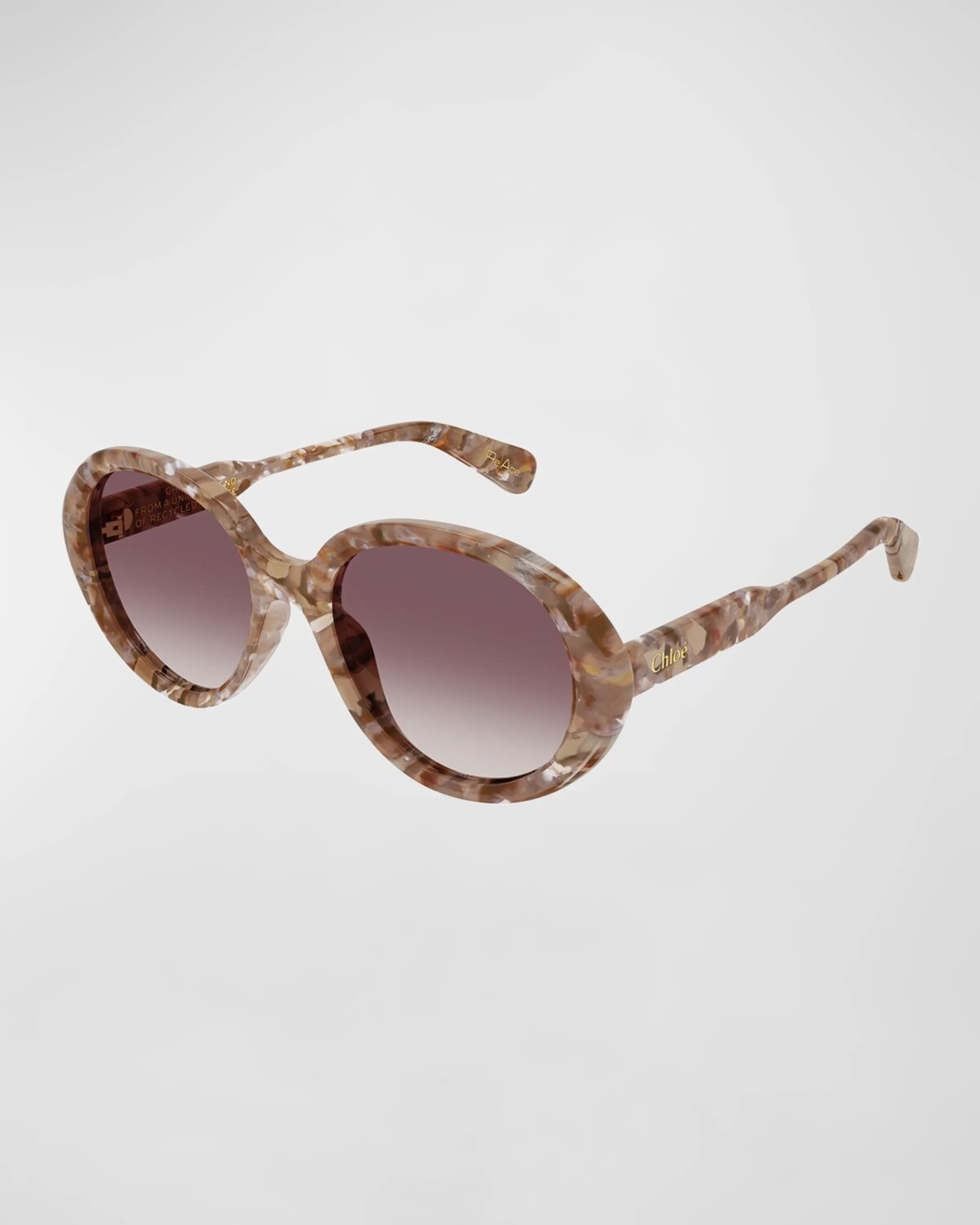 

Круглые солнцезащитные очки из ацетата с градиентом Chloé, цвет Vaporous Pink