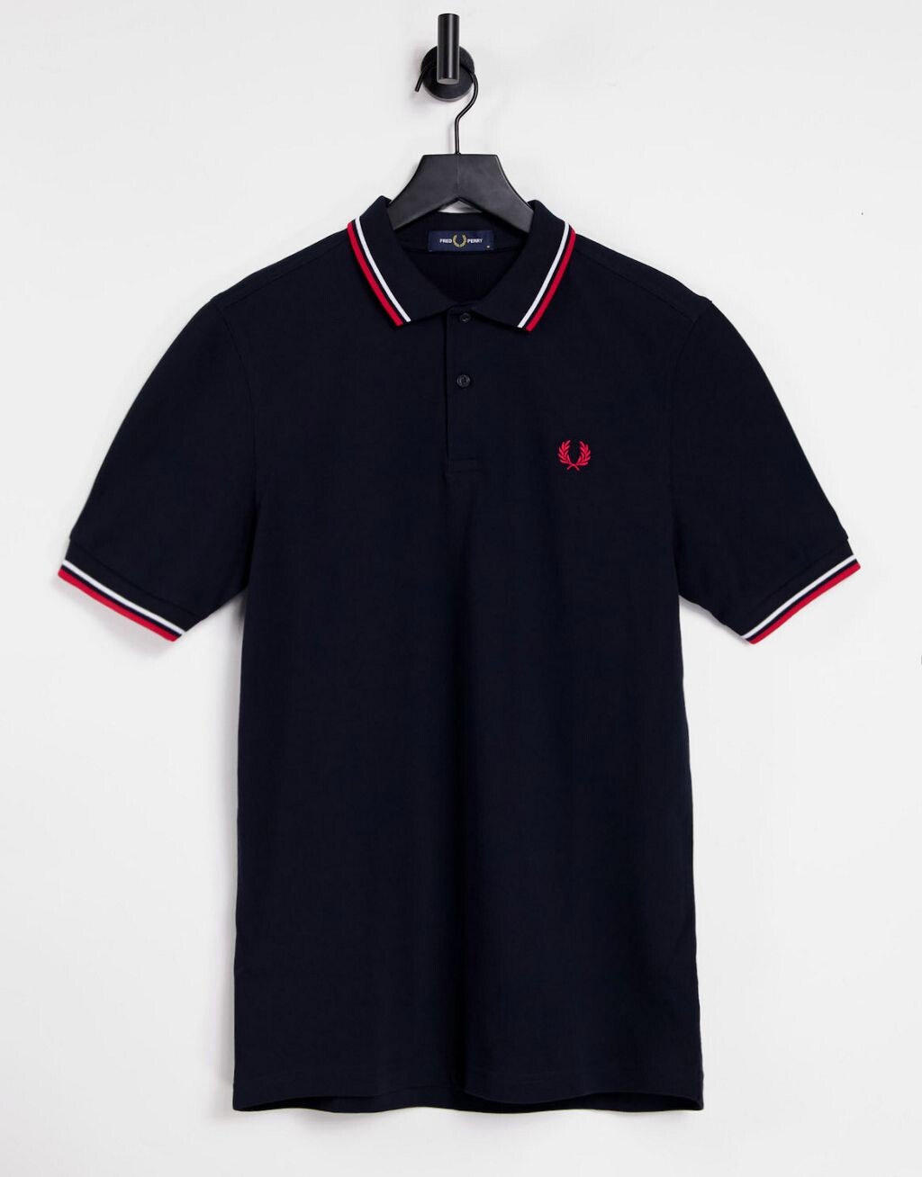 

Темно-синий/белый/красный рубашка-поло с логотипом Fred Perry