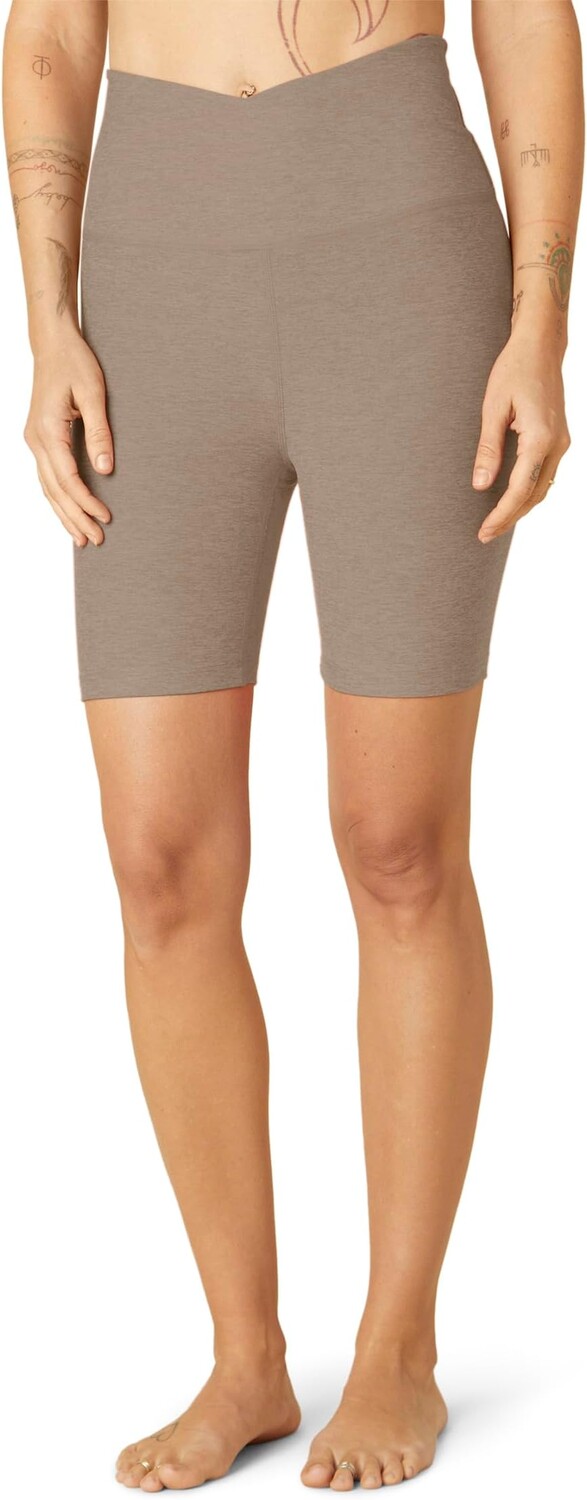 

Шорты Beyond Yoga Spacedye At Your Leisure High Waisted Biker Shorts, цвет Birch Heather