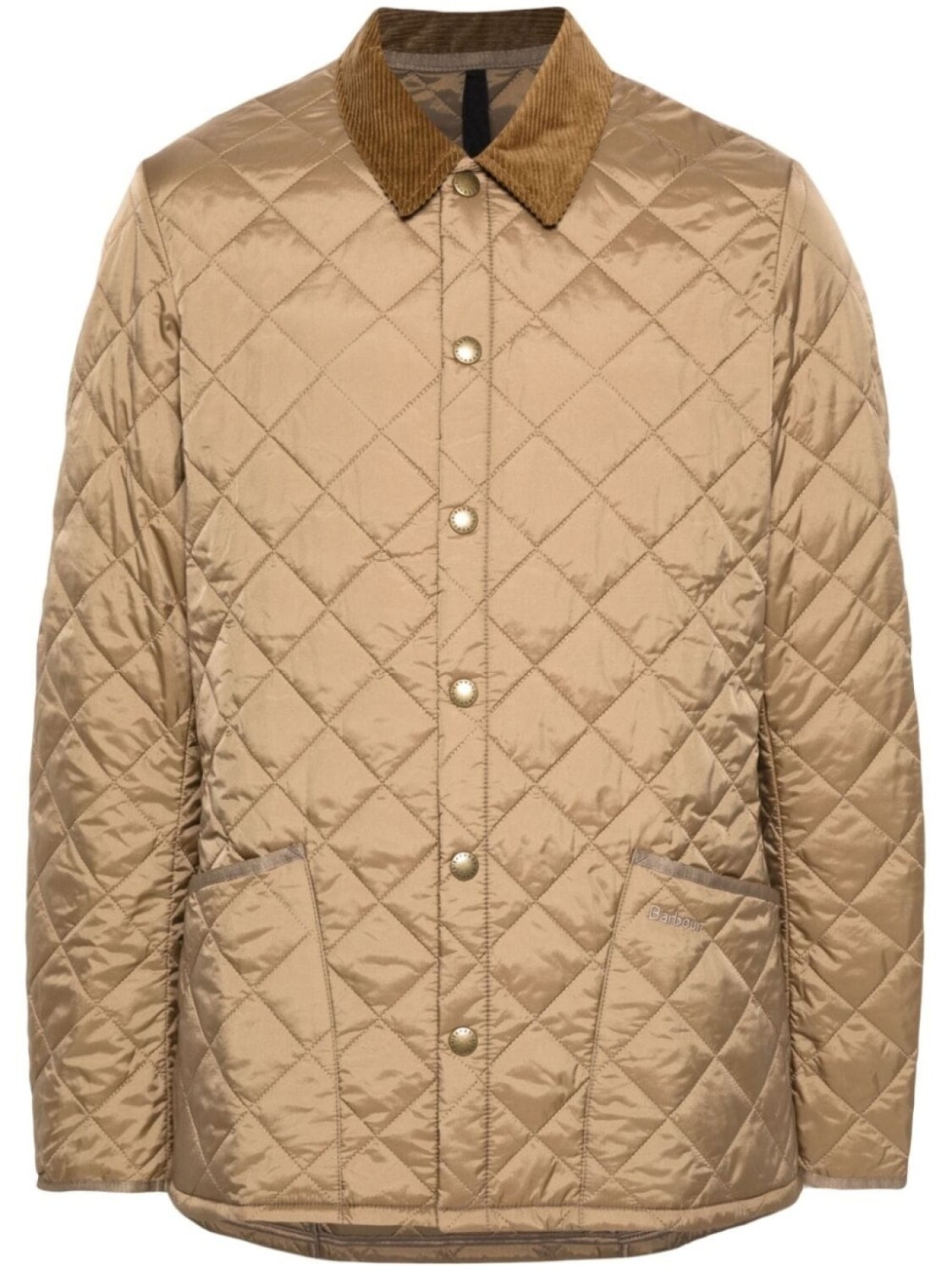 

Barbour куртка-пуховик с вышитым логотипом, нейтральный цвет