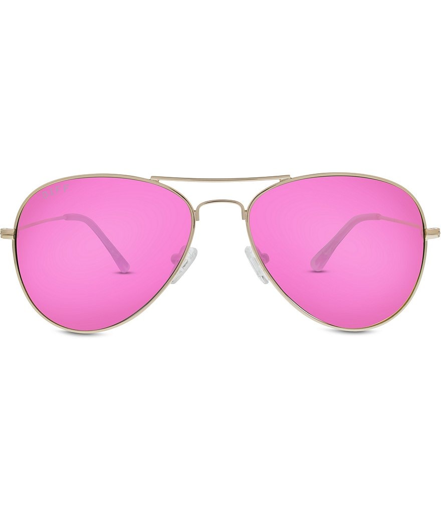 Поляризованные зеркальные солнцезащитные очки-авиаторы DIFF Eyewear Cruz, золотой