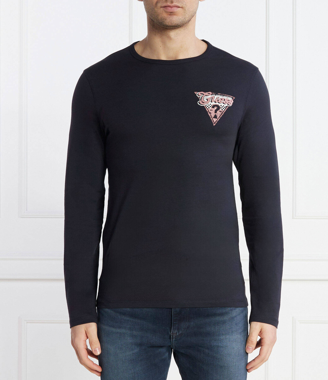

Лонгслив GUESS Slim Fit, темно-синий