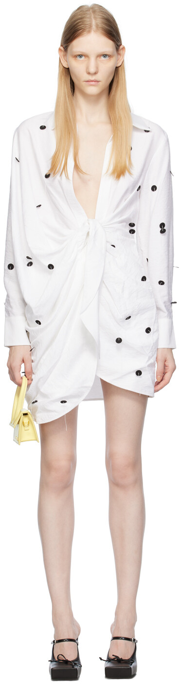

Белый - Мини-платье Le Chouchou La Robe Bahia Brodee Jacquemus