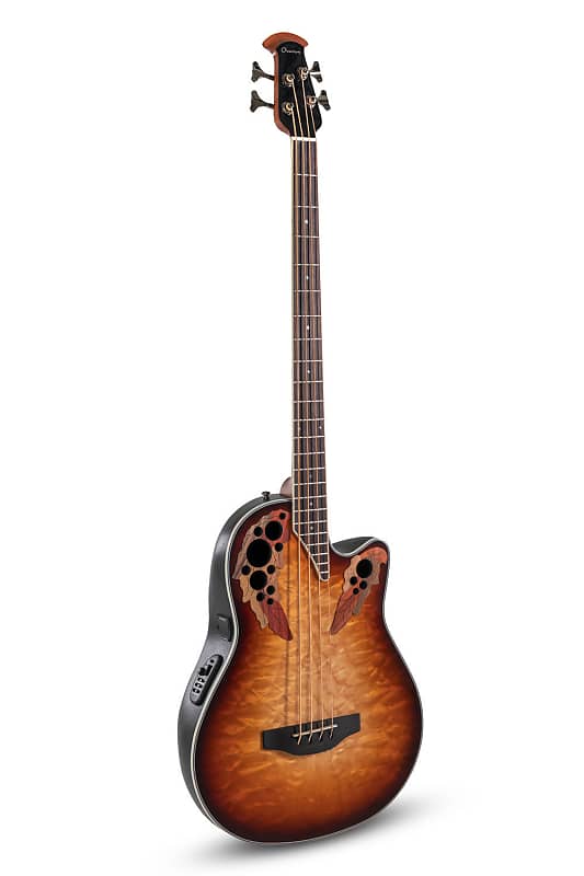 Басс гитара Ovation CEB44X-7C Celebrity Elite Mid Depth Cutaway Quilted Maple Top 4-String Acoustic Electric Bass Guitar