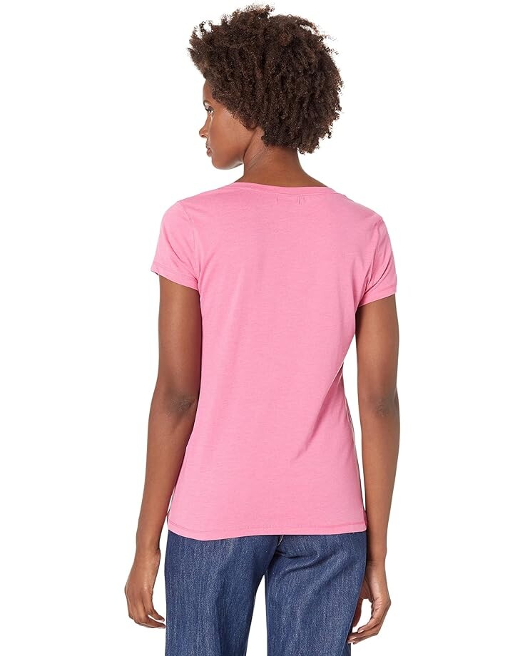 

Футболка U.S. POLO ASSN. Iconic V-Neck Tee, цвет Pink Peacock Heather