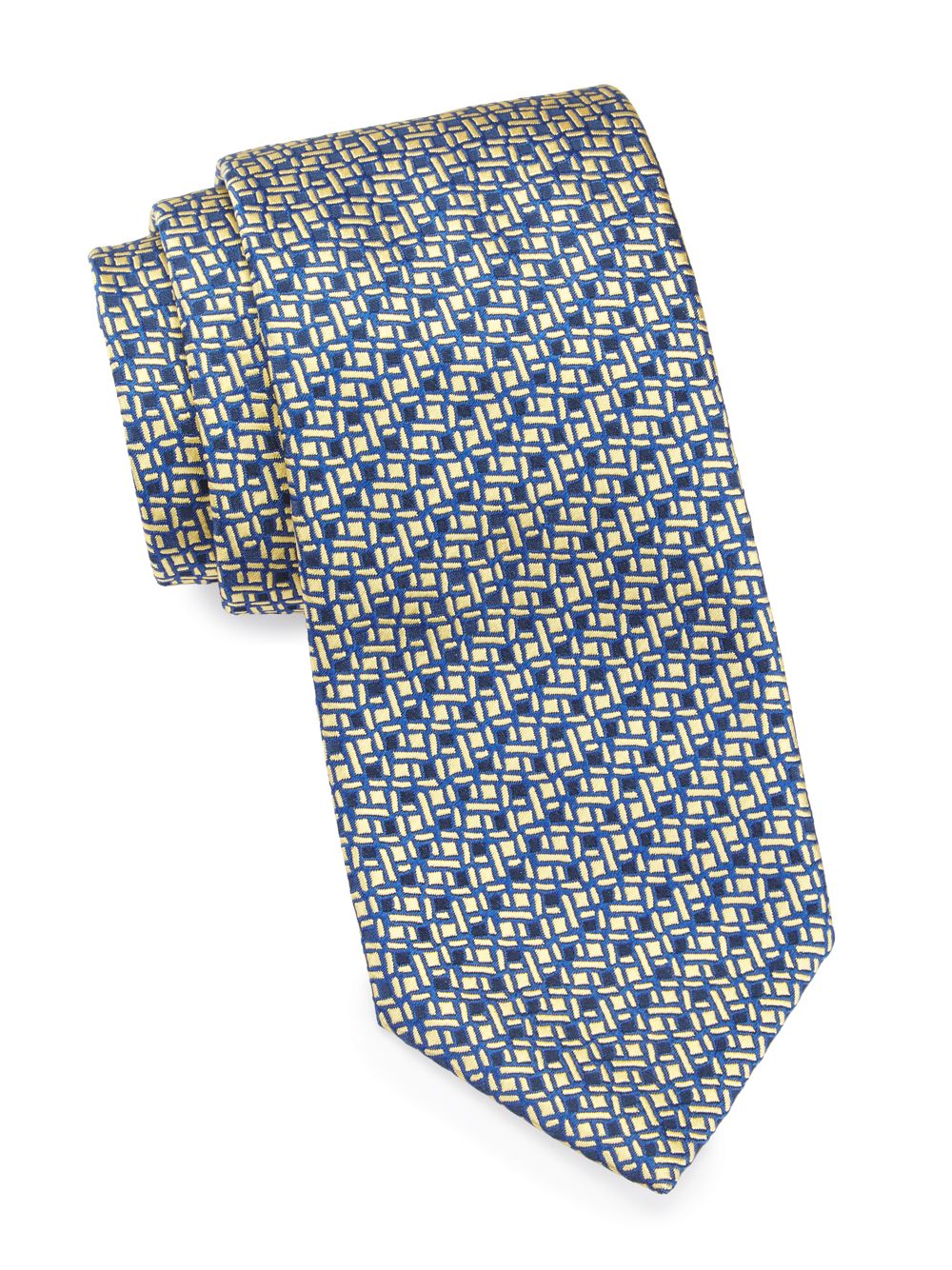 Шелковый галстук с узором Weave Charvet, желтый широкий желтый галстук с узором benjamin james 811575