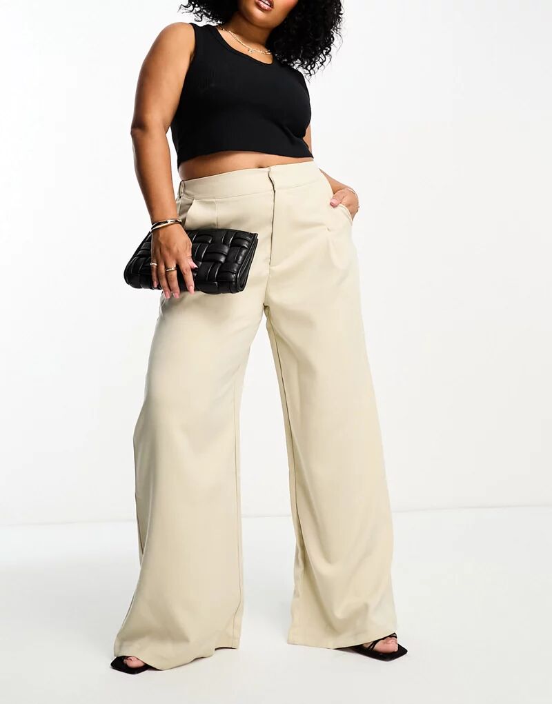 Бежевые брюки с завышенной талией In The Style x Gemma Atkinson atkinson gemma the ultimate body plan