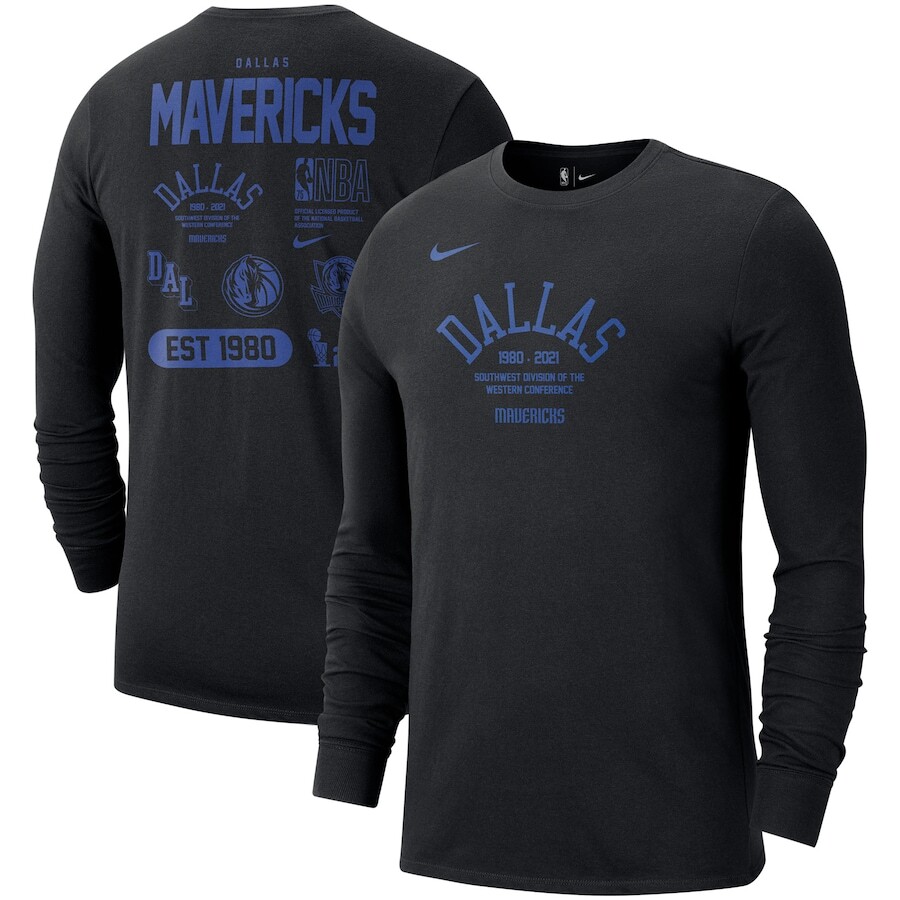 

Футболка с длинным рукавом Nike Dallas Mavericks, черный