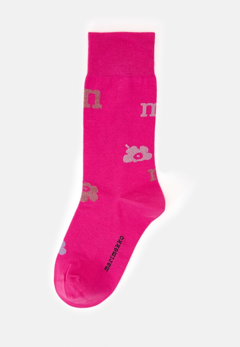 

Носки Marimekko KALKKI LOGO UNIKKO, цвет pink/lilac