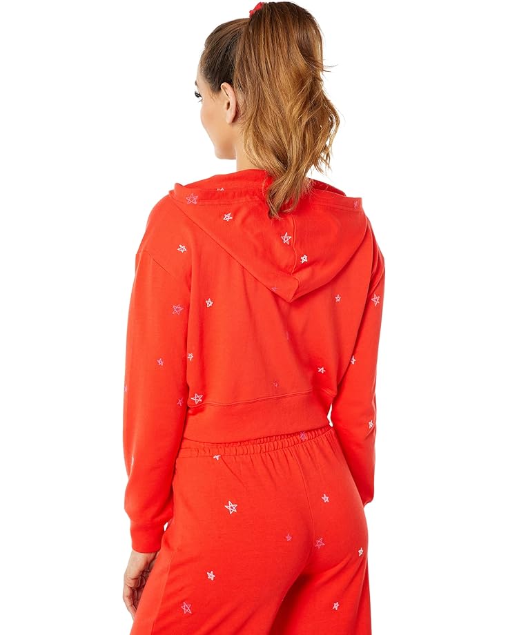 цена Худи Splendid Sundown Joey Star Embroidered Hoodie, цвет Red Multi