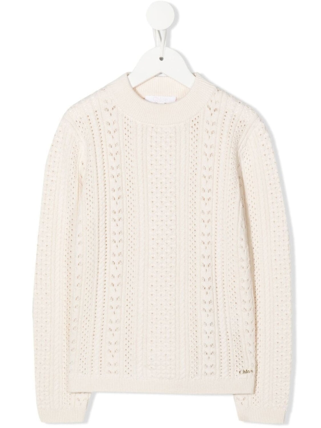 

Chloé Kids джемпер крупной вязки, белый