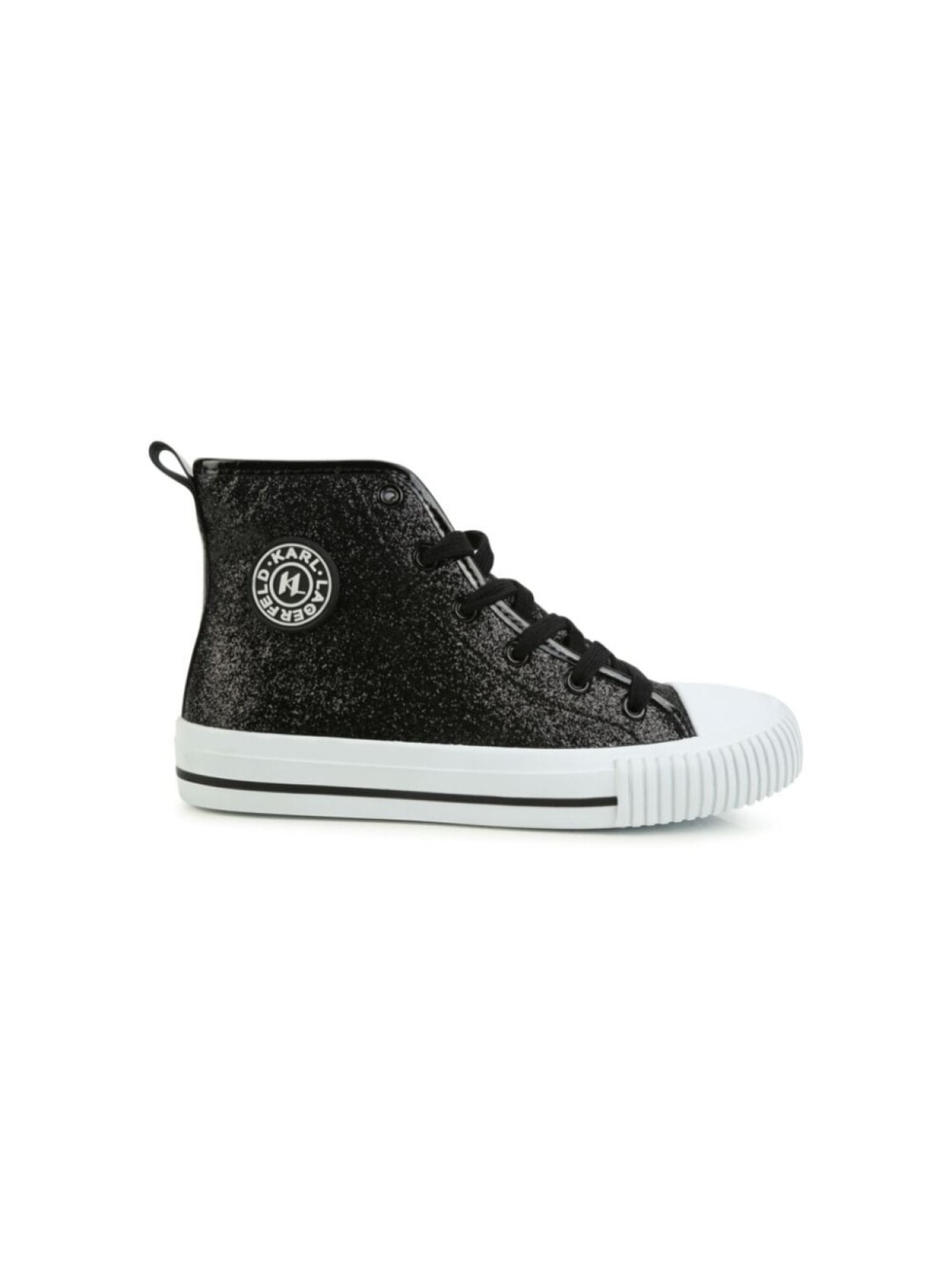 

Karl Lagerfeld Kids высокие кеды с блестками, черный