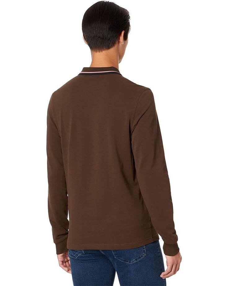 

Рубашка Fred Perry Long Sleeve Twin Tipped Shirt, цвет Burnt Tobacco