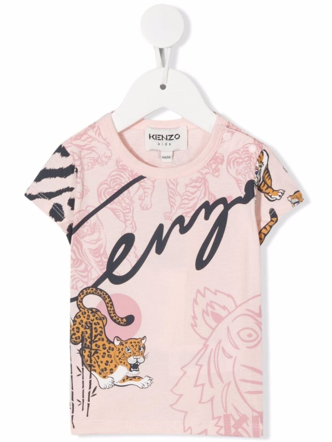 

Kenzo Kids футболка из органического хлопка, розовый