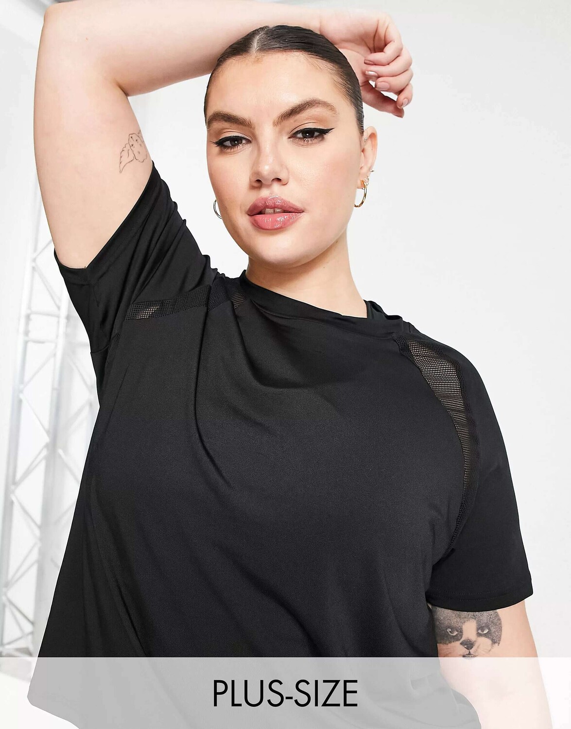 

Черная футболка для бега Threadbare Plus Fitness Threadbare, Черный
