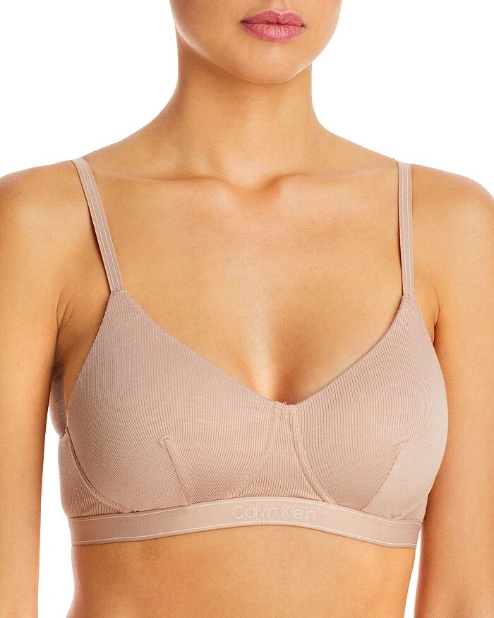 

Бюстгальтер без косточек Pure в рубчик с легкой подкладкой Calvin Klein