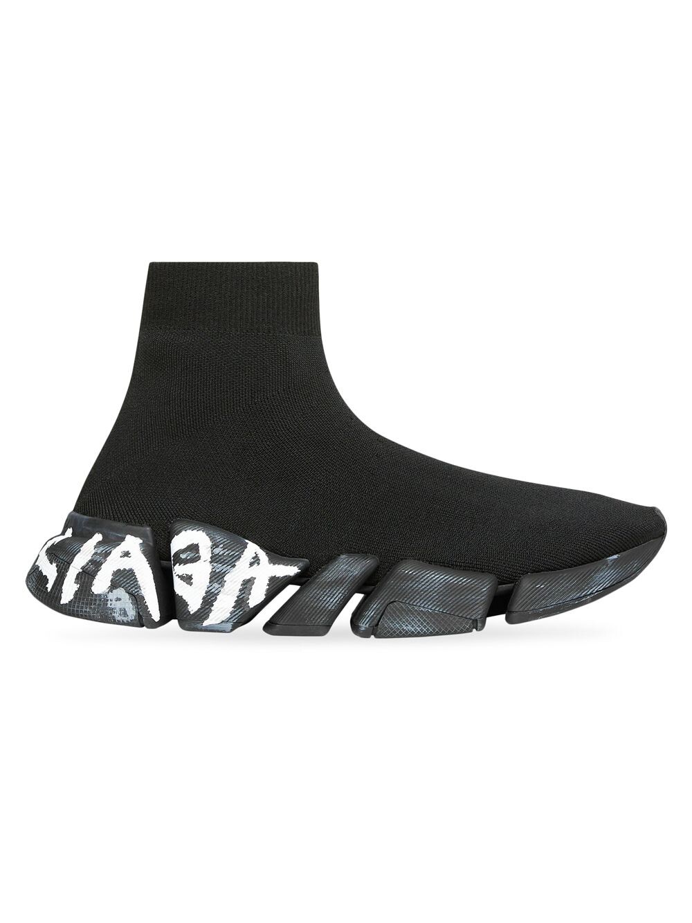 

Кроссовки Speed 2.0 Graffiti из переработанного трикотажа Balenciaga, черный