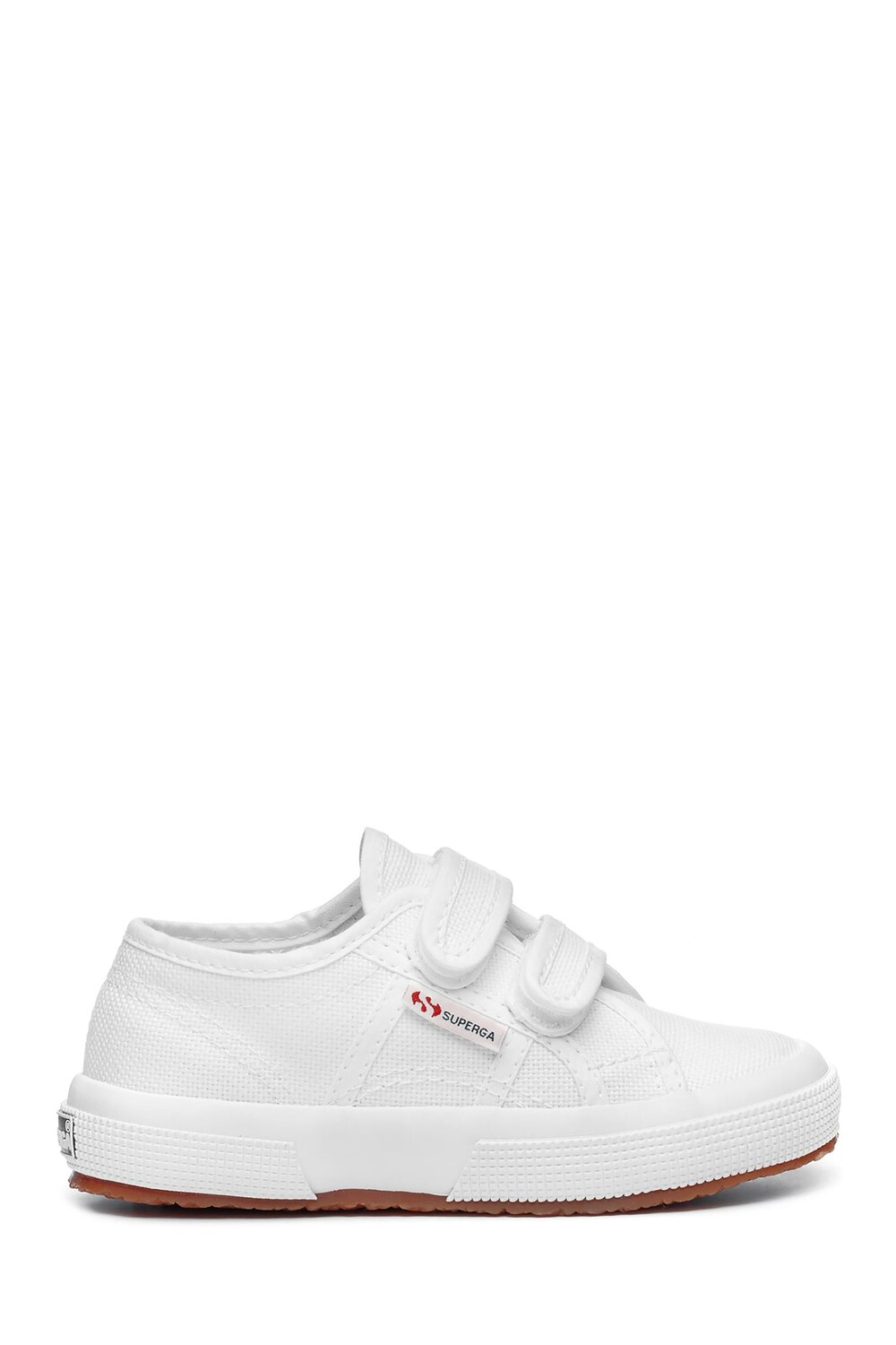 

Детские парусиновые кроссовки 2750 на ремешках Superga, белый