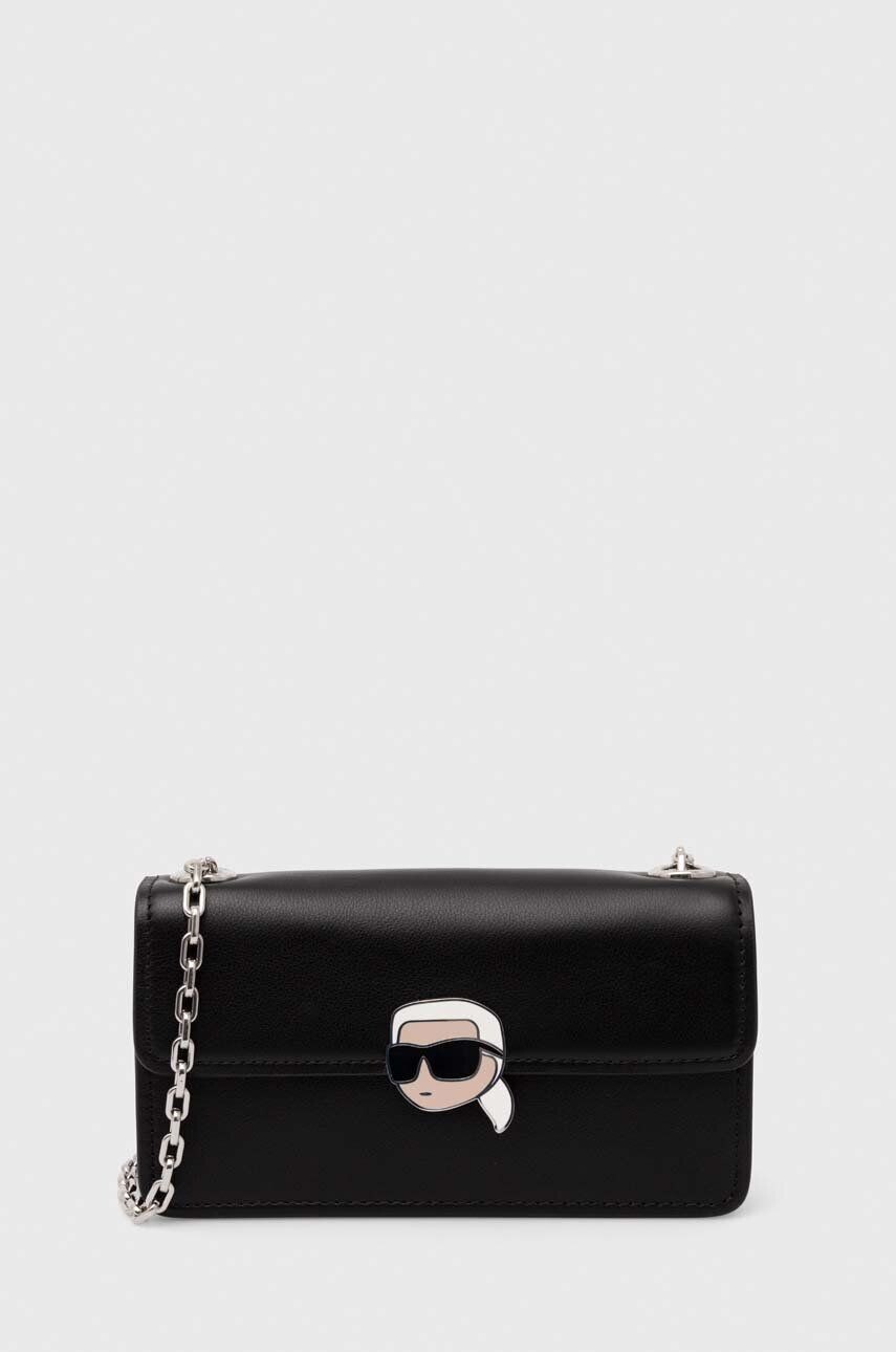 

Кожаная сумочка Карла Лагерфельда Karl Lagerfeld, черный