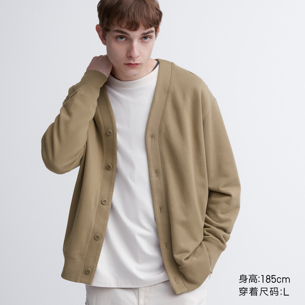 

Uniqlo мужской и женский повседневный кардиган для пар, свитер, вязаная куртка с длинными рукавами, осень