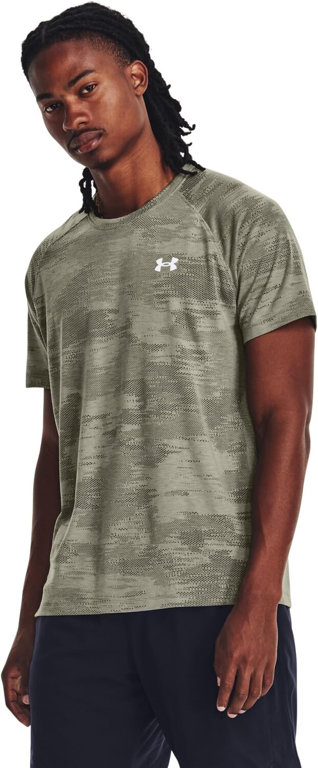 

Камуфляжная футболка с короткими рукавами Streaker Speed Under Armour, цвет Grove Green/Reflective
