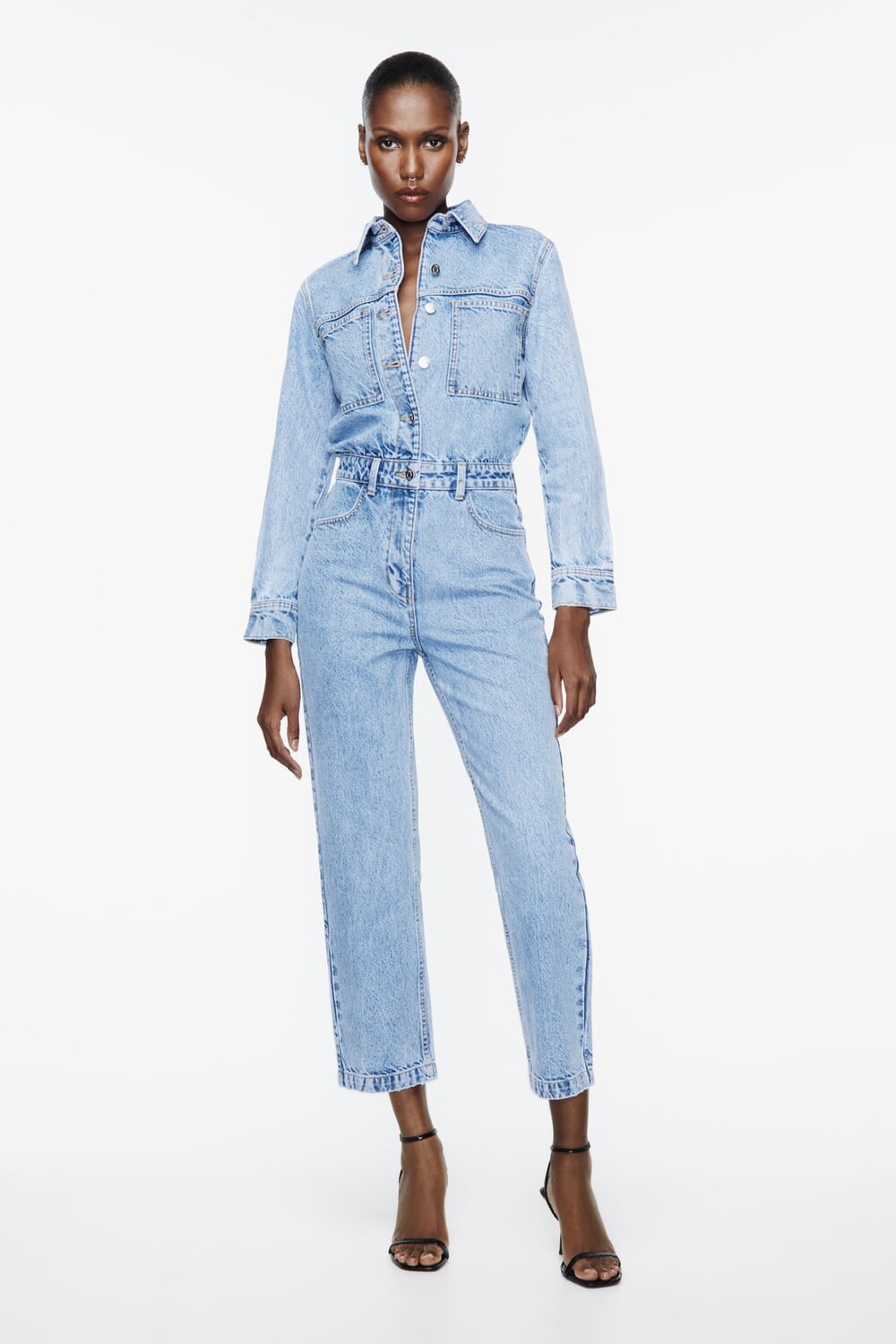 

Джинсовый комбинезон z1975 ZARA, синий