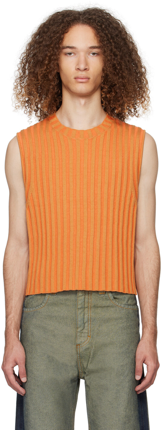 

Оранжевый жилет с клавиатурой Eckhaus Latta