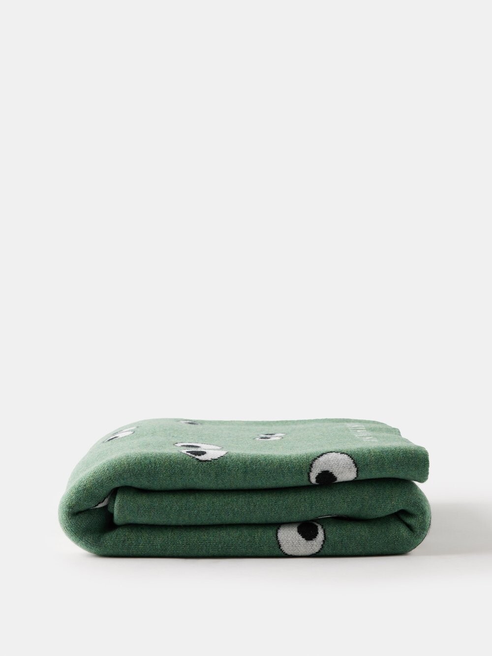 

Шерстяное одеяло all over eyes с интарсией Anya Hindmarch, зеленый