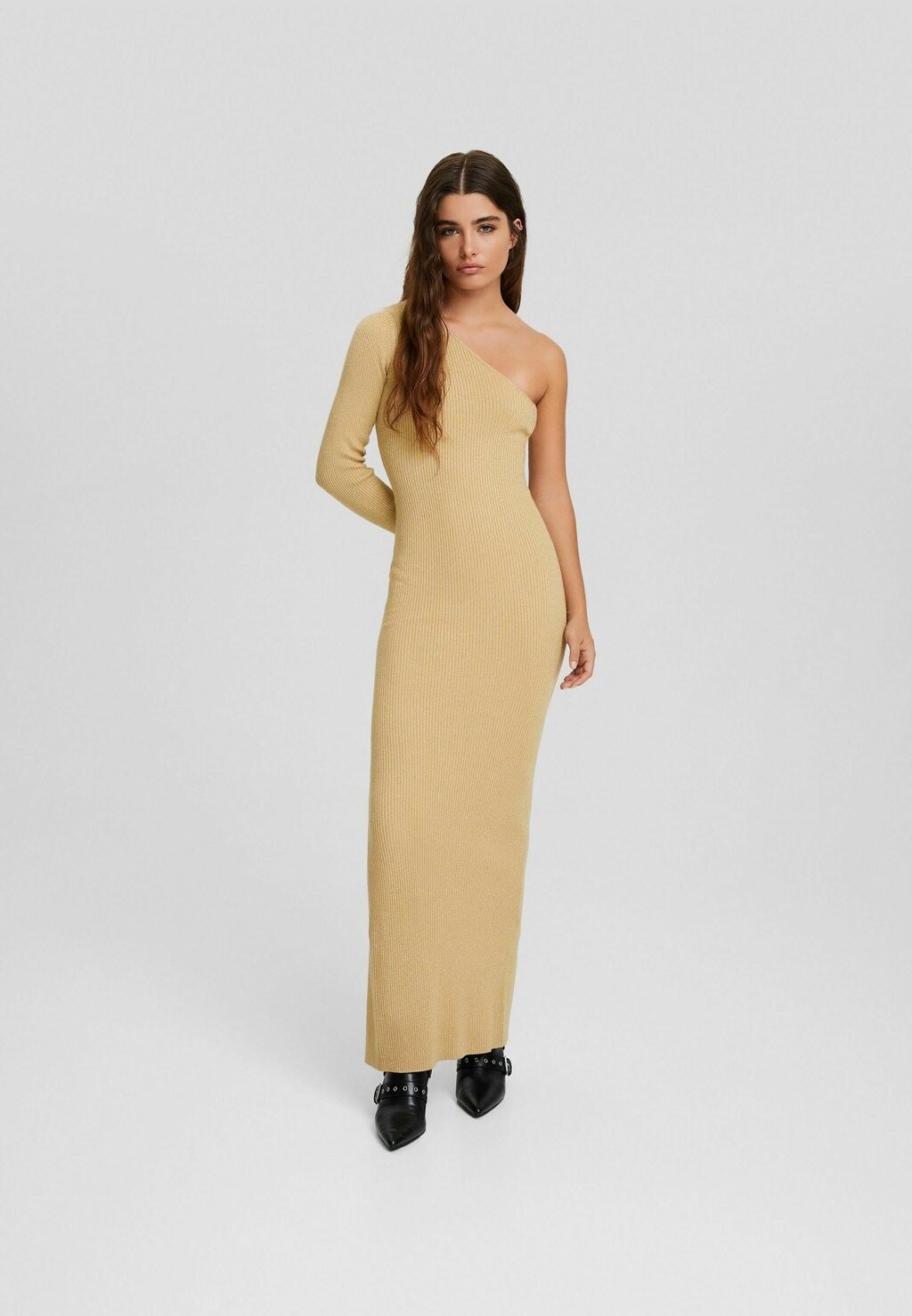

Платье-футляр Shimmery Long Sleeve Asymmetric Bershka, мультиколор