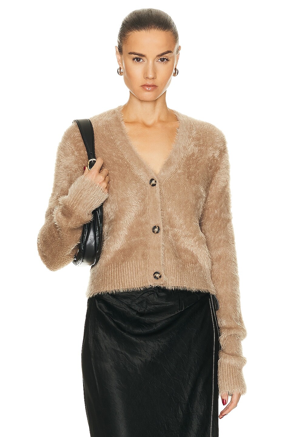 

Кардиган Acne Studios Crop, цвет Camel Brown