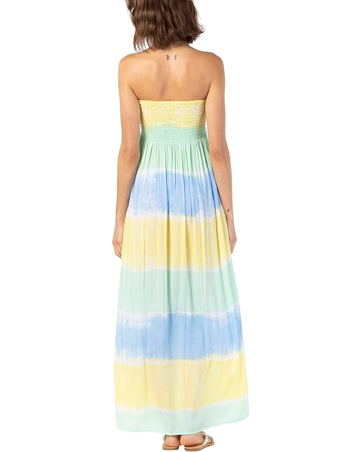 Платье Tiare Hawaii Jasmine Maxi Dress, цвет Sky Yellow Teal Stripe