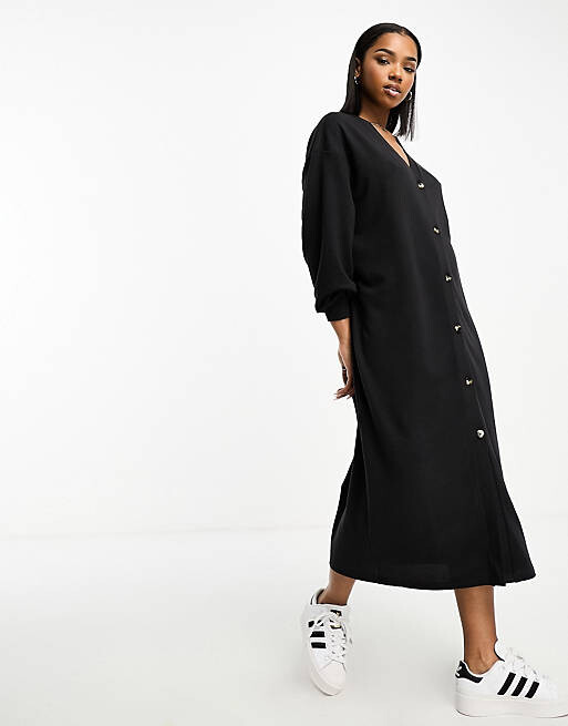 

Черное платье-кардиган на пуговицах Vero Moda