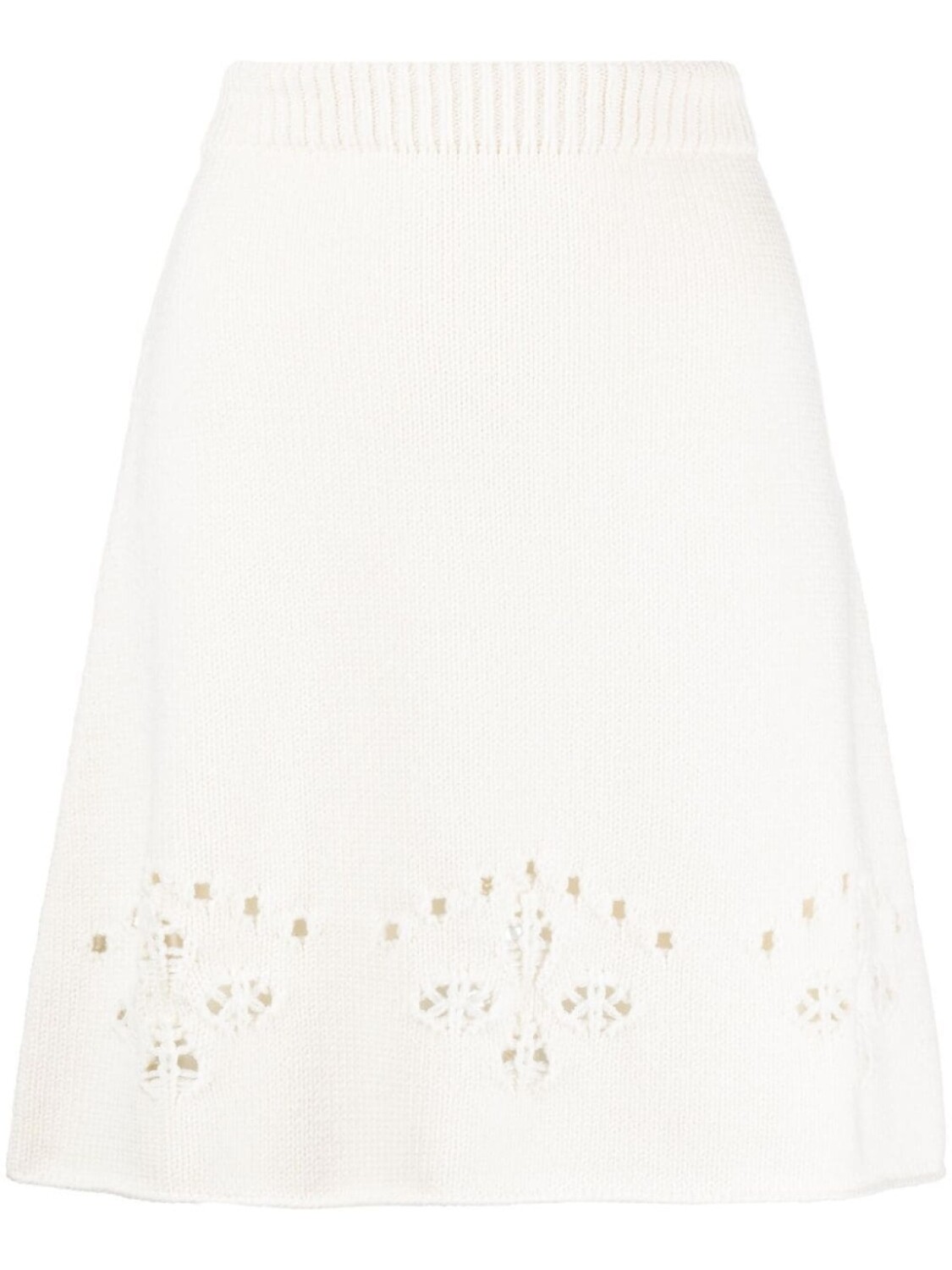 

Chloé трикотажная мини-юбка с перфорацией, нейтральный цвет