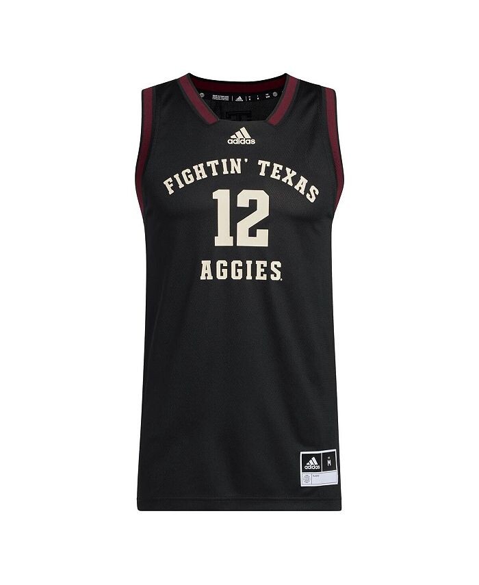 

Мужская черная майка № 12 Texas A&M Aggies Team Swingman adidas, черный