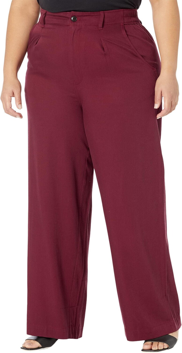 

Прямые брюки Neale из драповой ткани Madewell, цвет Cabernet