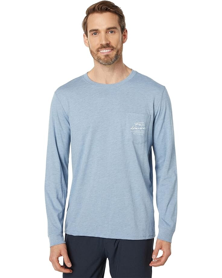 

Футболка с длинным рукавом Fair Harbor The Kismet Long Sleeve Tee, синий