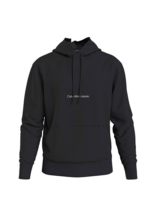 

Черная мужская толстовка с воротником с капюшоном Calvin Klein Jeans, Черный