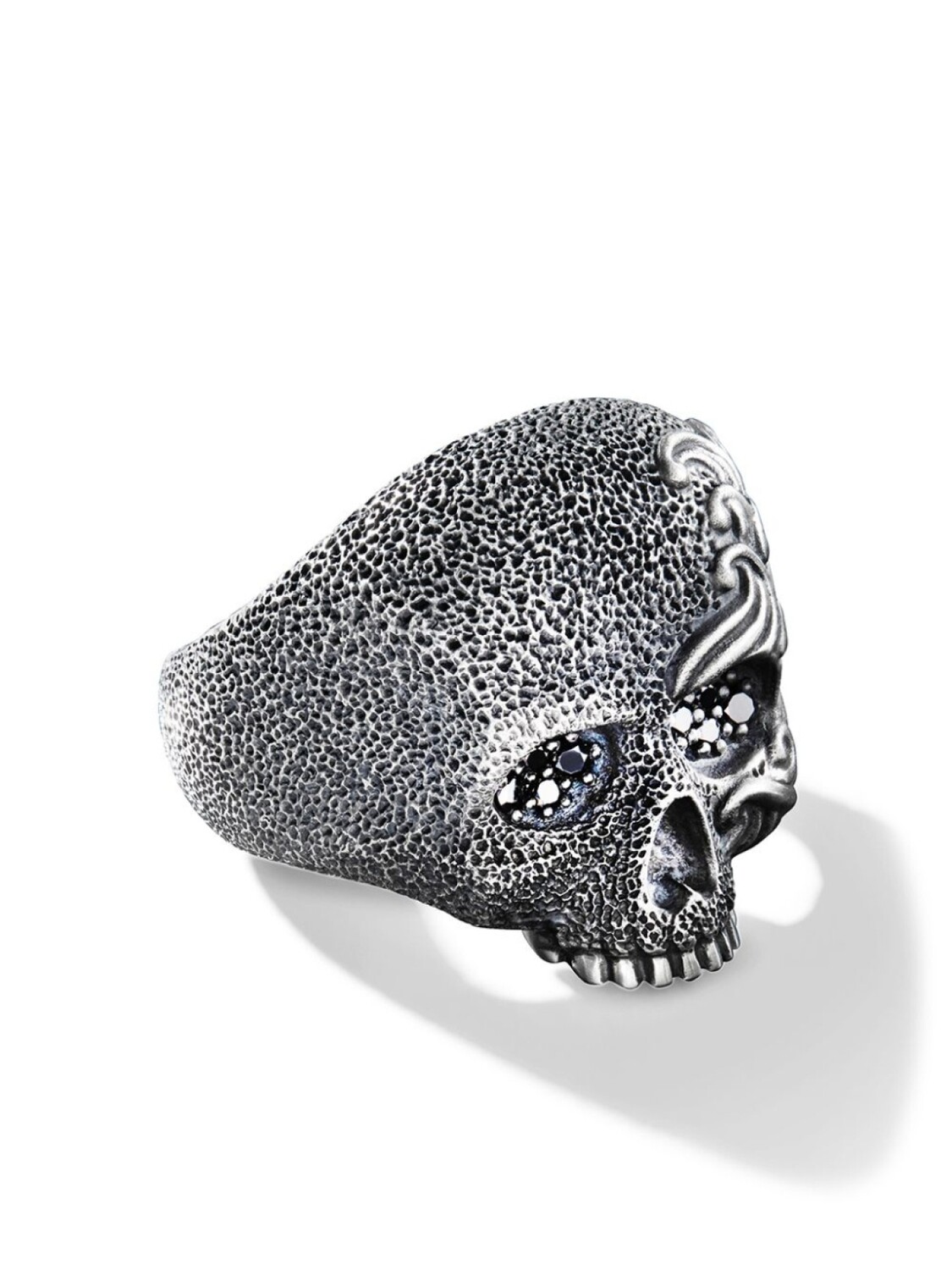 

Серебряное кольцо Waves Skull с бриллиантами David Yurman, серебряный