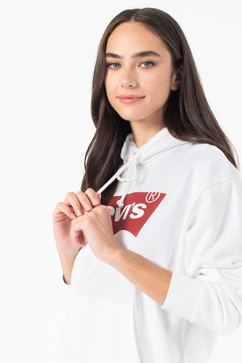 

Хлопковая толстовка с капюшоном Levi'S, белый