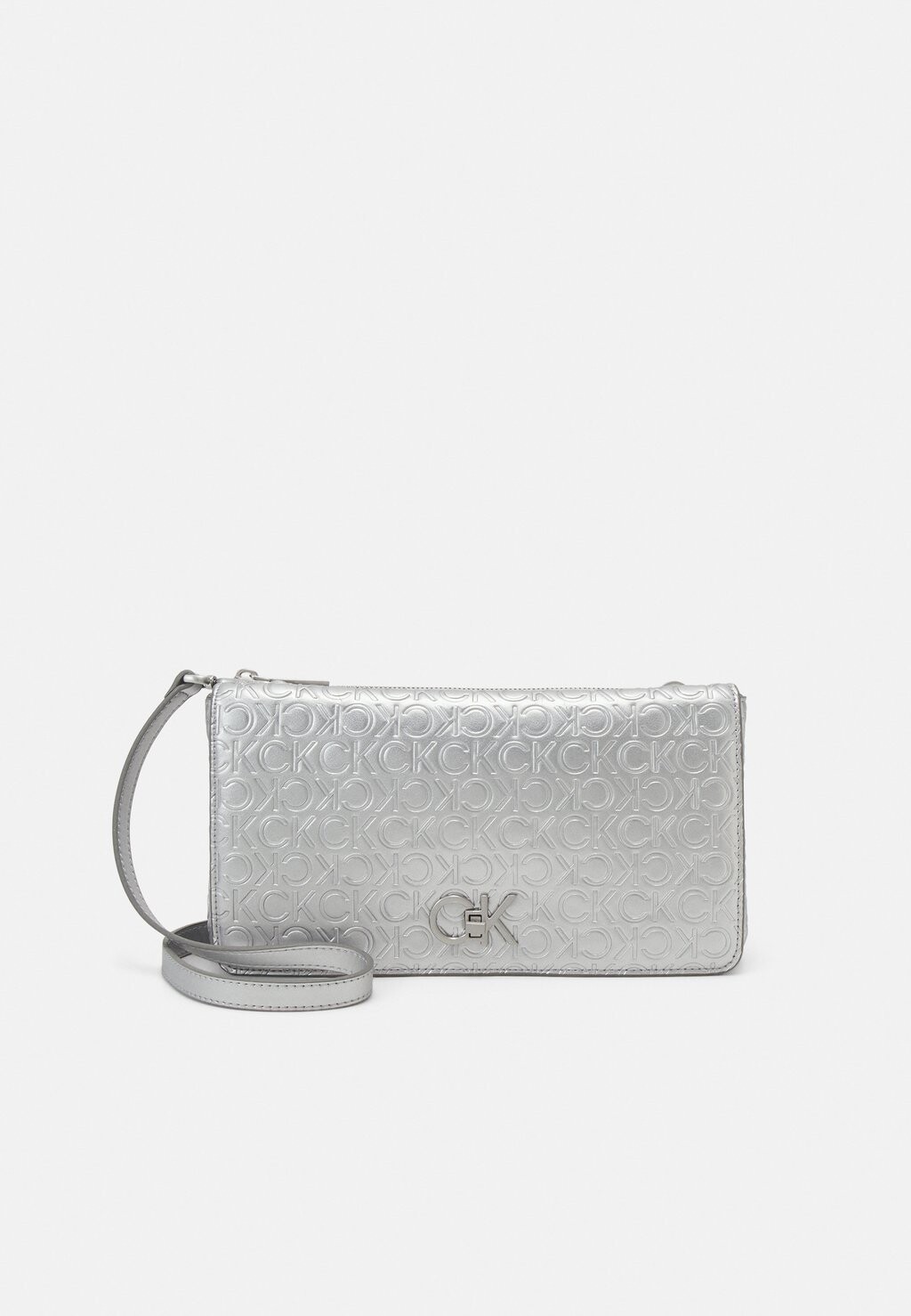 

Сумка Calvin Klein ЗАМОК ДВОЙНОЙ, серебристый