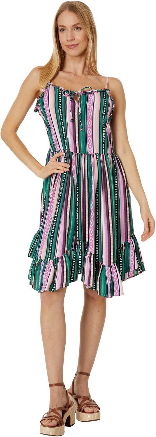 

Платье без рукавов с завязкой спереди Wrangler, цвет Pink/Green