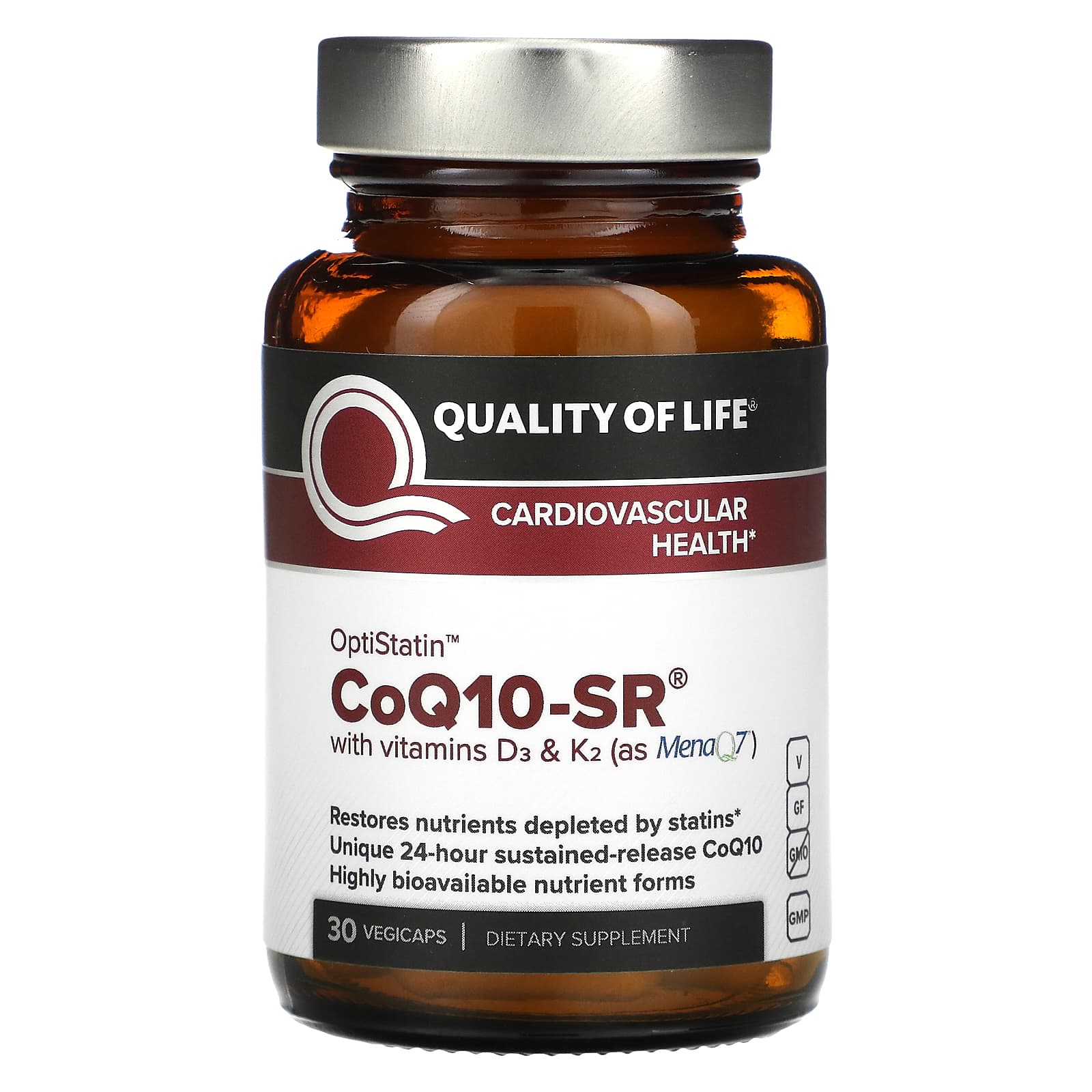 

CoQ10-SR, 30 растительных капсул, Quality of Life Labs