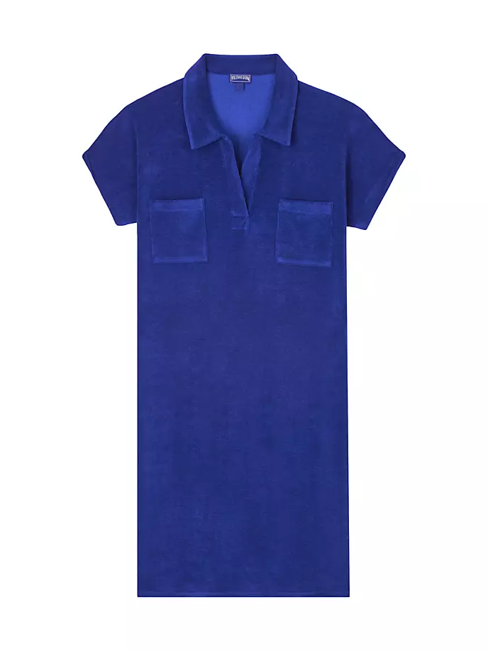 Мини-платье-поло Louve Terry Vilebrequin, цвет encre цена и фото