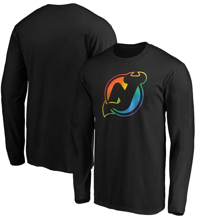 

Футболка с длинным рукавом Fanatics Branded New Jersey Devils, черный