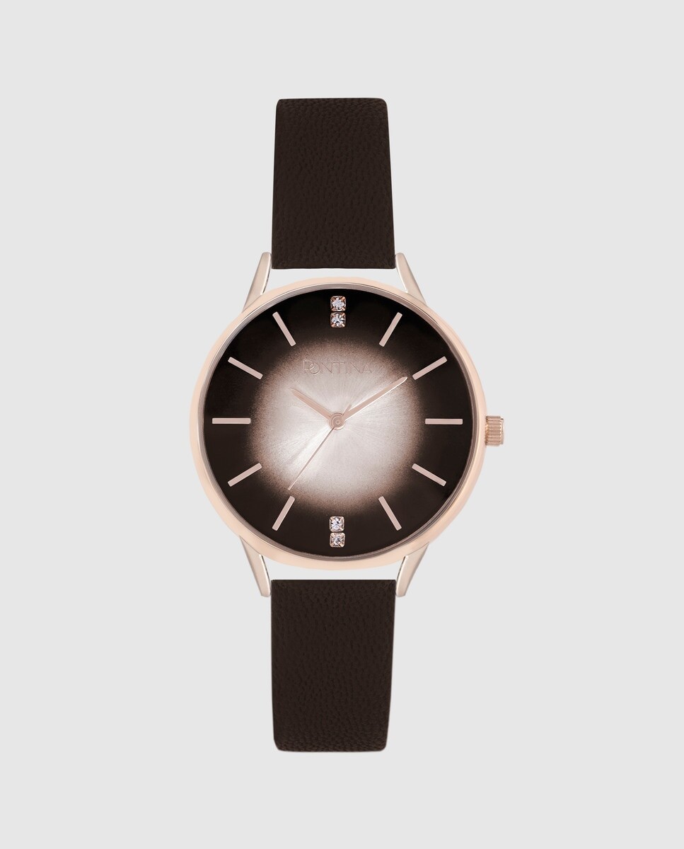 

Pontina CY10875 Коричневые кожаные мужские часы Pontina, коричневый